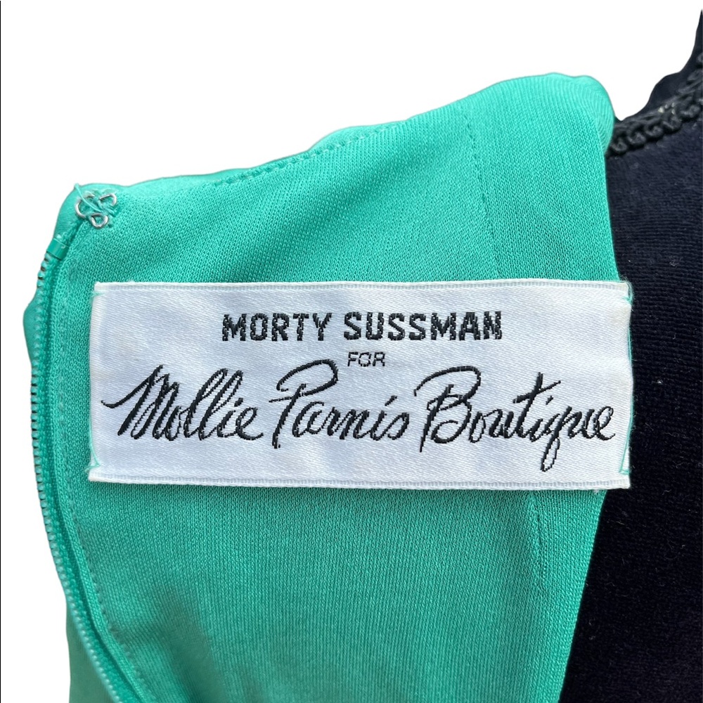 Morty Sussman For Mollie Parnis Boutique Vintage Green Dress View 6